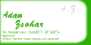 adam zsohar business card